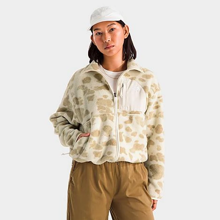 Yumiori Off Peak Full-Zip Jacket in Pale Khaki/Heritage Print