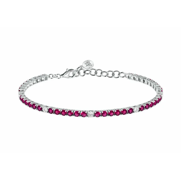 Silver Tennis Bracelet With Zirconia Tesori Saiw230