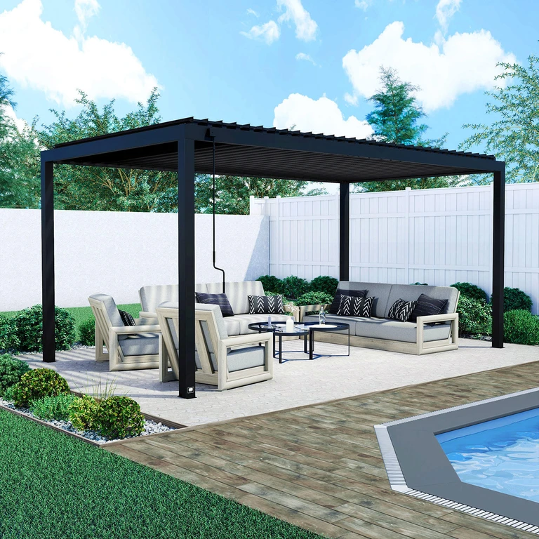 Louvered Pergola:- 18' x 10', Assembly