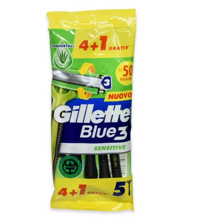 Gillette blue 3 sensitive 4 pcs + 1 free