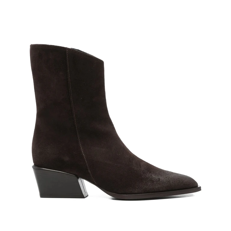 50mm Pointed-toe Block-heel Boots
