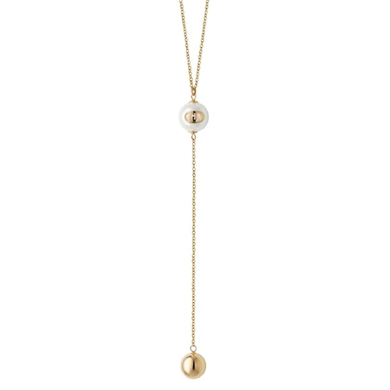 Liu Jo Gold-Plated Necklace with Synthetic Pearl Lj3010
