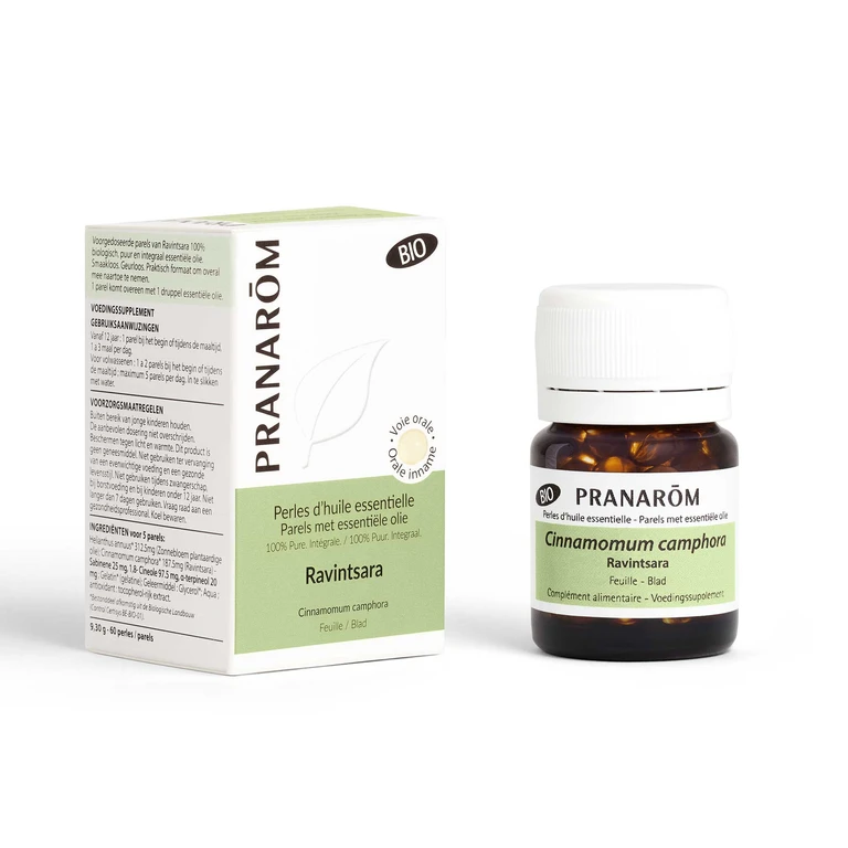 Organic essential oils Pranarôm Ravintsara 60 pearls