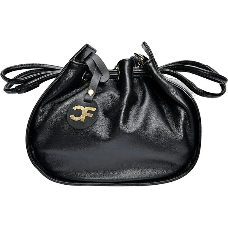 Black Leather Women's Shoulder Bag