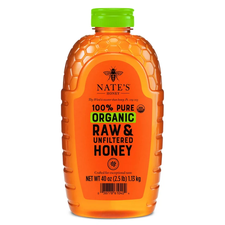 100% Organic Pure Raw and Unfiltered Honey, 40 oz.