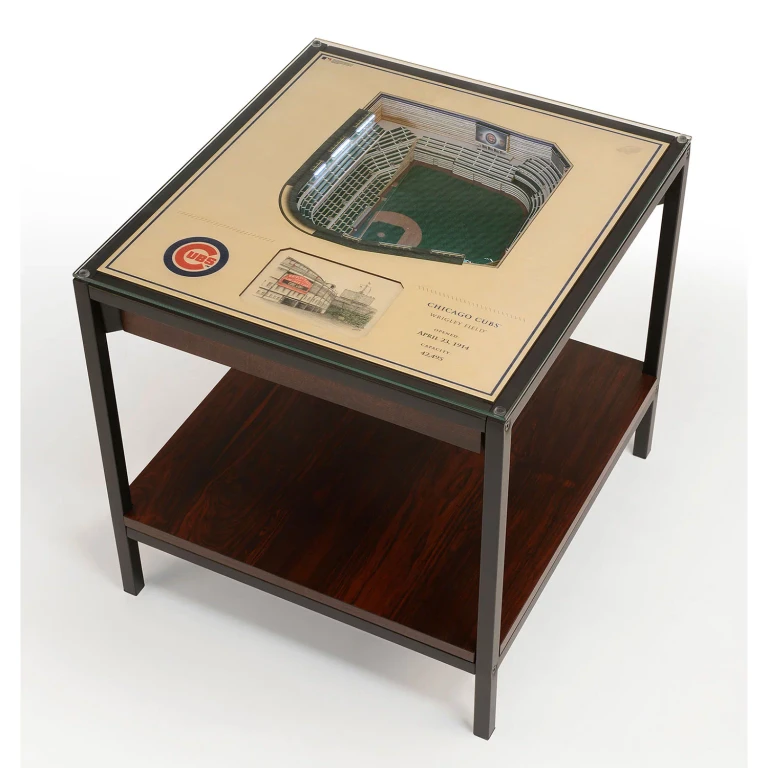 MLB 25-Layer Stadium View Lighted End Table - Chicago Cubs:- Chicago Cubs