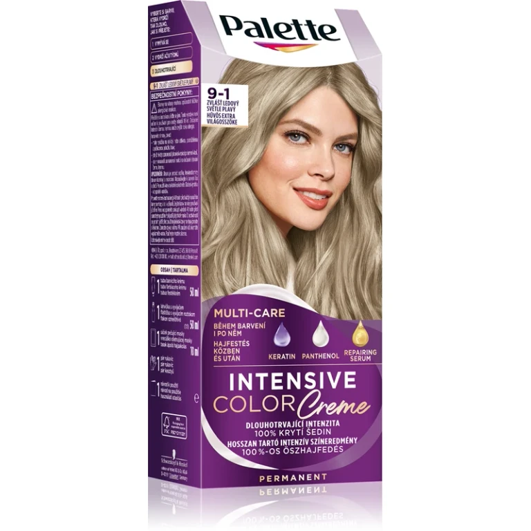 Palette Intensive Color Creme permanent hair dye color 9-1 Cool Extra Light Blonde