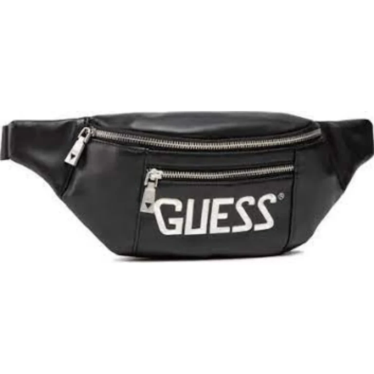 , Salameda, Leather, Fabric Bum Bag, Black, 29.5/39 x 14 x 7 cm, Men's