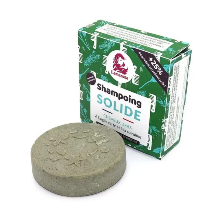 Solid Shampoo Green Clay and Spirulina for Oily Hair 55g