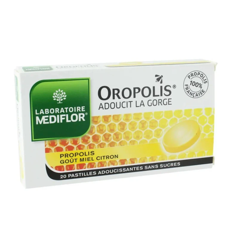 Oropoli Propolis - Softens the Throat - Honey Lemon Flavor 20 tablets