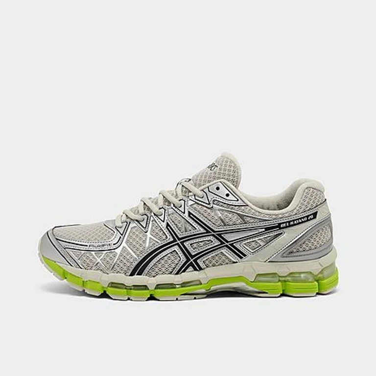 GEL-Kayano 20 Freizeitschuhe in Rauchgrau/Schwarz/Limetten-Gelb