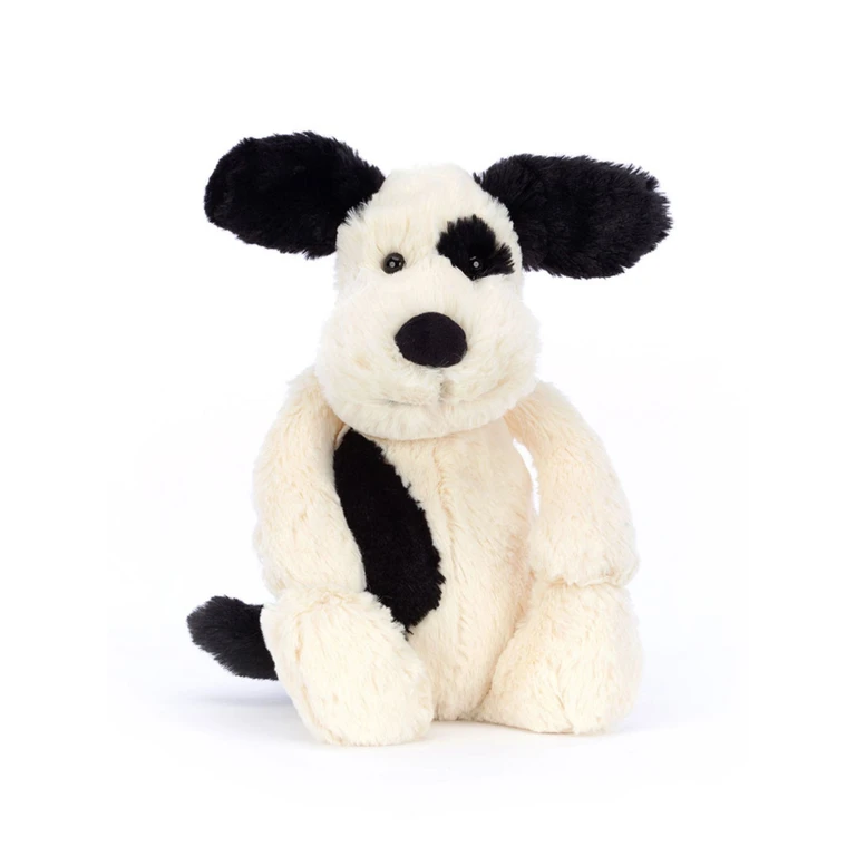 Plush Toy Black And Cream Puppy