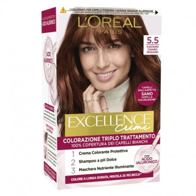 L'Oreal Paris Excellence Triple Treatment Color No. 5.5 Light Brown Mahogany