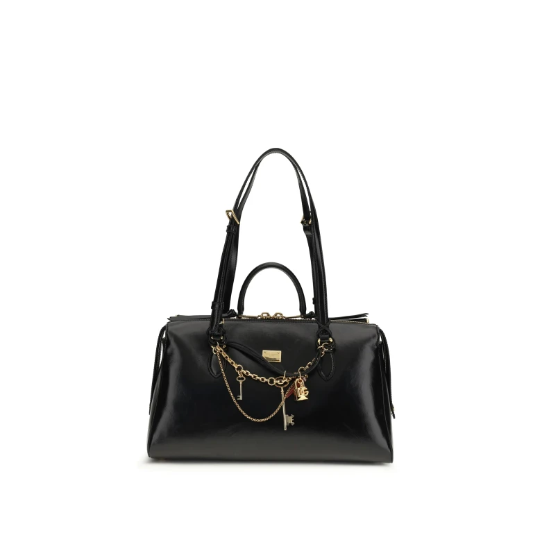 Handbag Vittoria Black/Brass