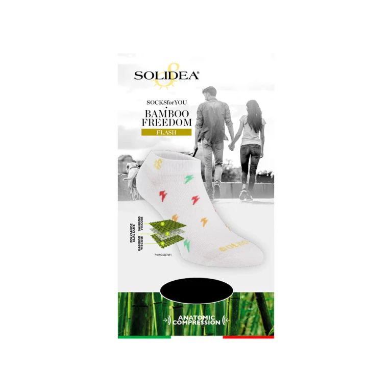 Solidea Socks for you Bamboo Freedom Flash 1S Navy Blue Breathable Fabric Socks