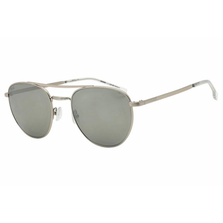 Silver Mirror Aviator Mens Sunglasses BOSS 1631/S 0010/T4 53