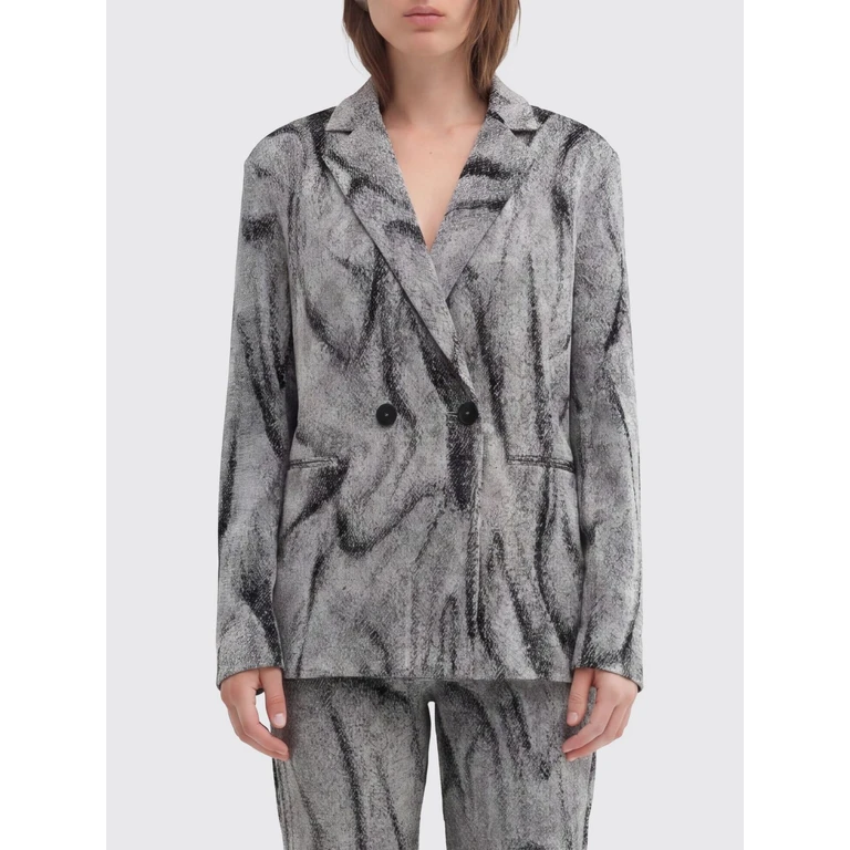 Double-Breasted Viscose and Organic Cotton Blazer (M25I1ACJG006JL00800)