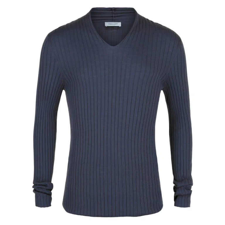 V-Neck Wool Knit Sweater