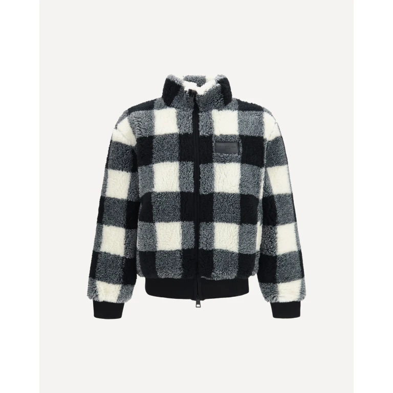 Checked wool-blend Teddy Jacket Male L