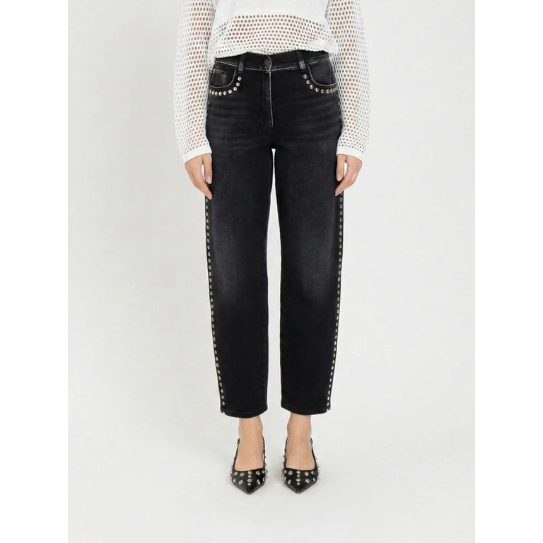 Studded Denim Straight Jeans (261AP226212908)