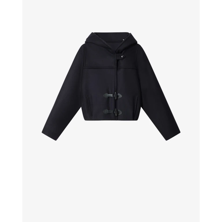 Kapuzen-Peacoat - Marineblau