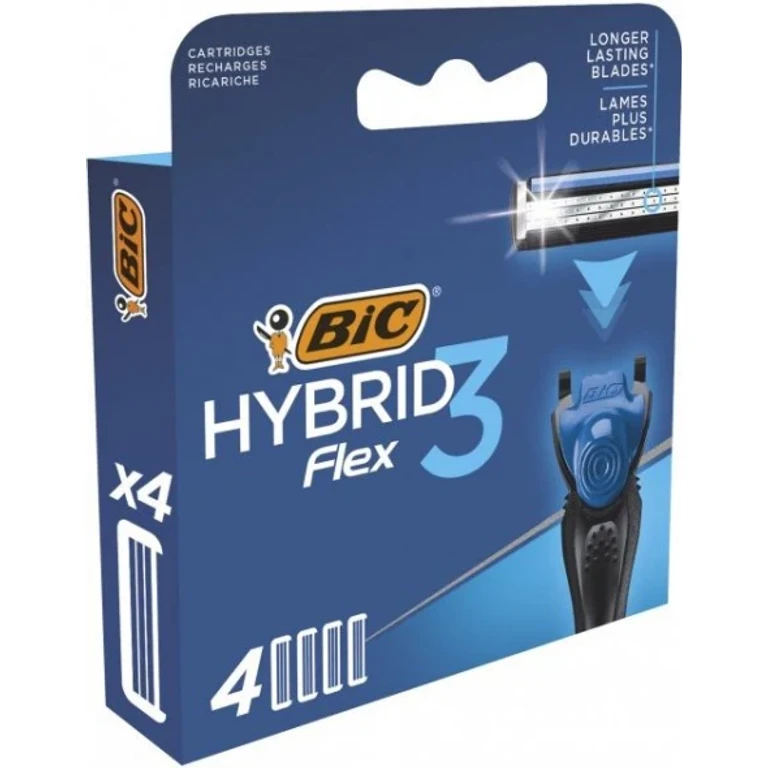 Blades Refills Razor Hybrid3 Flex 3 Blades 4 Pieces.