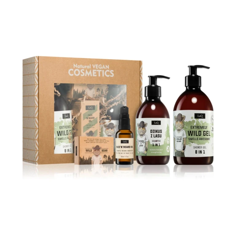 Boar From Forest Gift Set Strengthening Shampoo 300ml + Soap 85g + Shower Gel 8 in 1 500 ml + 30 ml treatment oil for face and beard