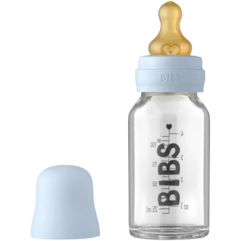 Baby Glass Bottle 110ml Baby Bottle Blue 110ml