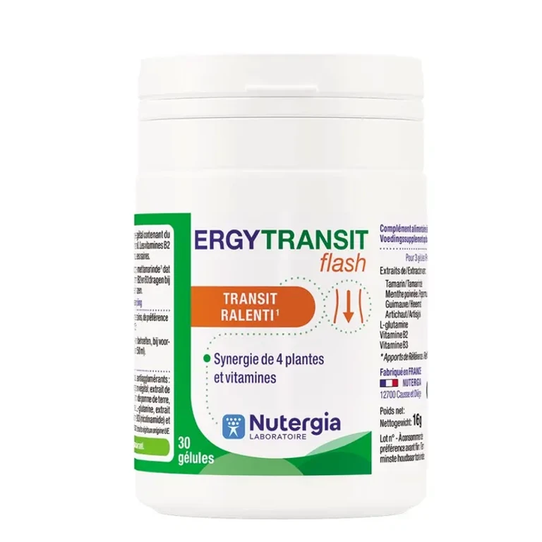 Nutergia Ergytransit Flash Slow Transit 30 Capsules