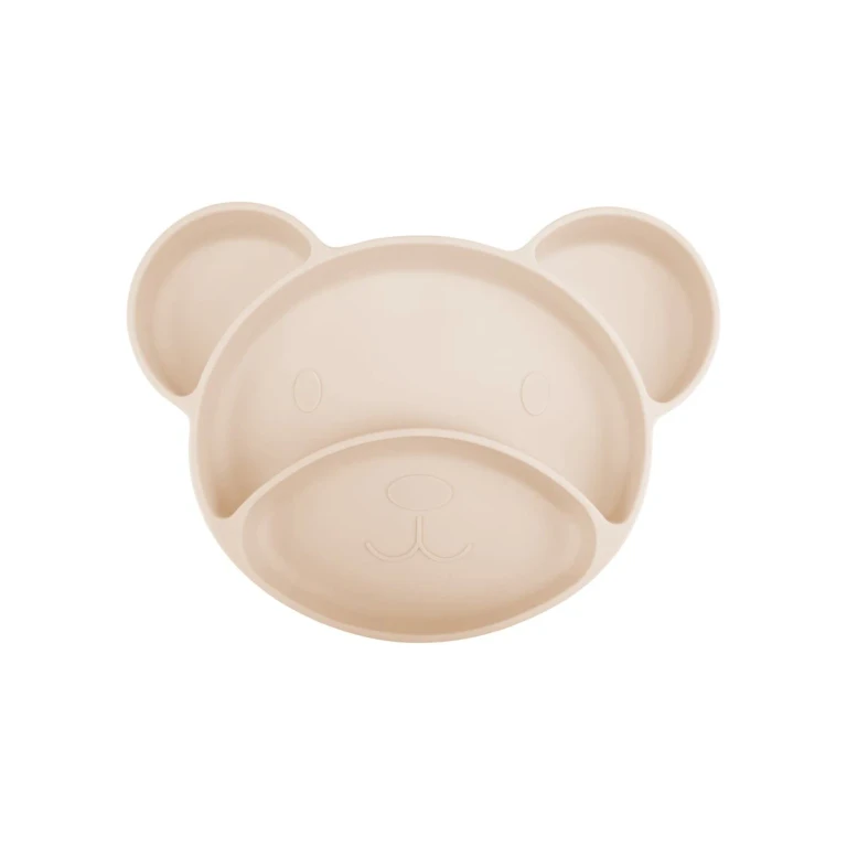 Bear flat divided with suction cup Beige