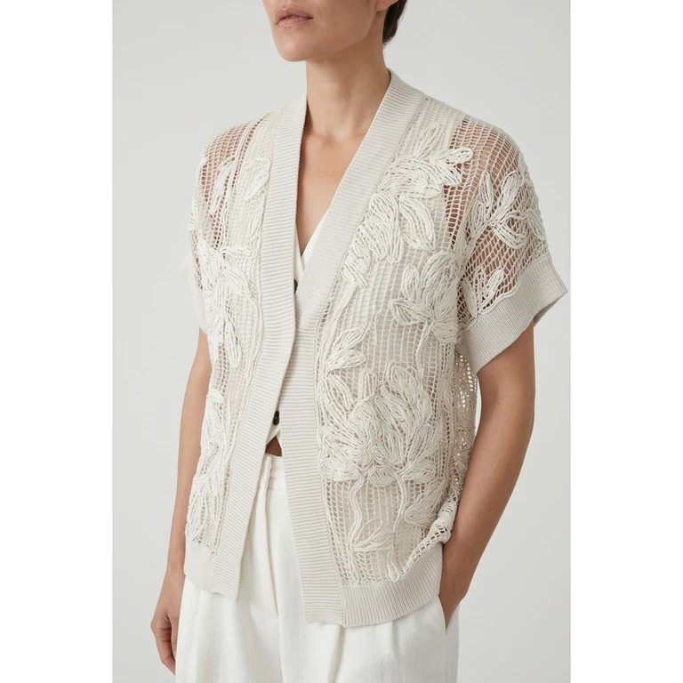 Wooff White Openwork Sweater