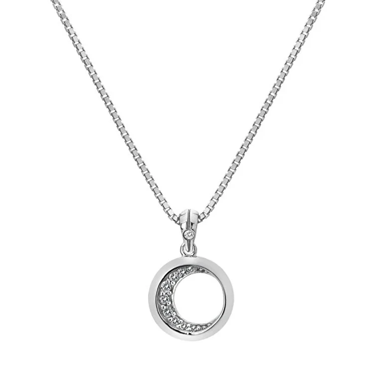 Luxury Silver Necklace With Celestial Diamond Dp859 (Chain, Pendant)