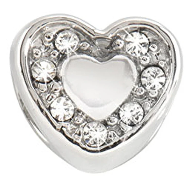 Heart-Shaped Pendant With Crystals Scz126