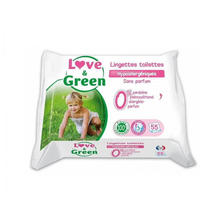 Love&Green Hypoallergenic Wipes x55