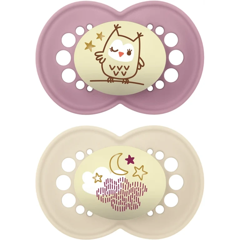 Original Night 6 months+ baby girl pacifier 2 pieces