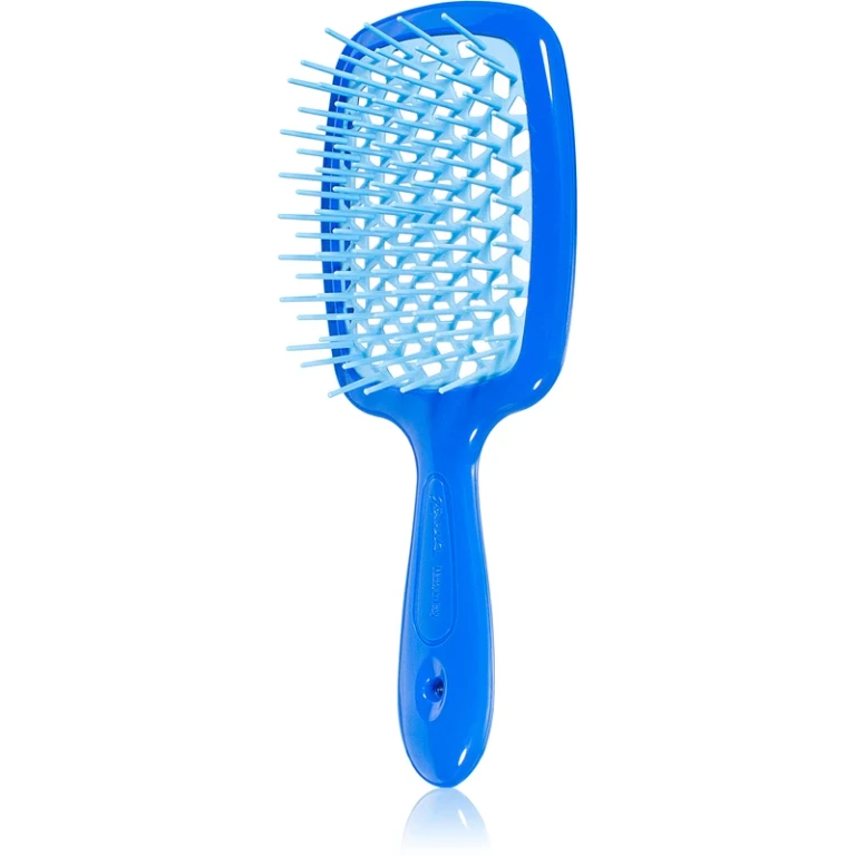 Superbrush large flat hair brush 20.3 x 8.5 x 3.1 cm blue and light blue