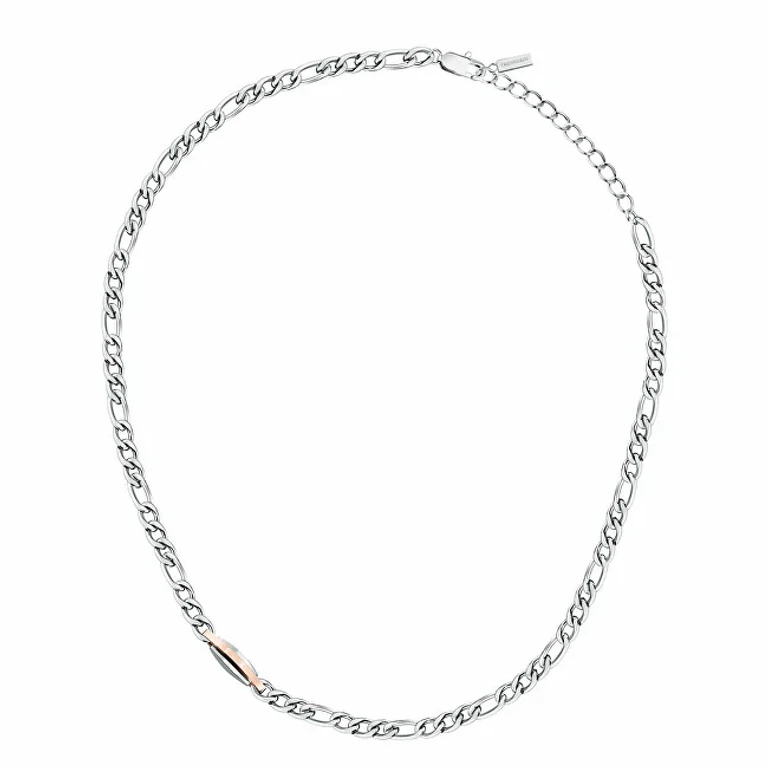Two-Tone Men's Necklace in Steel T-Steel Tjaxv32