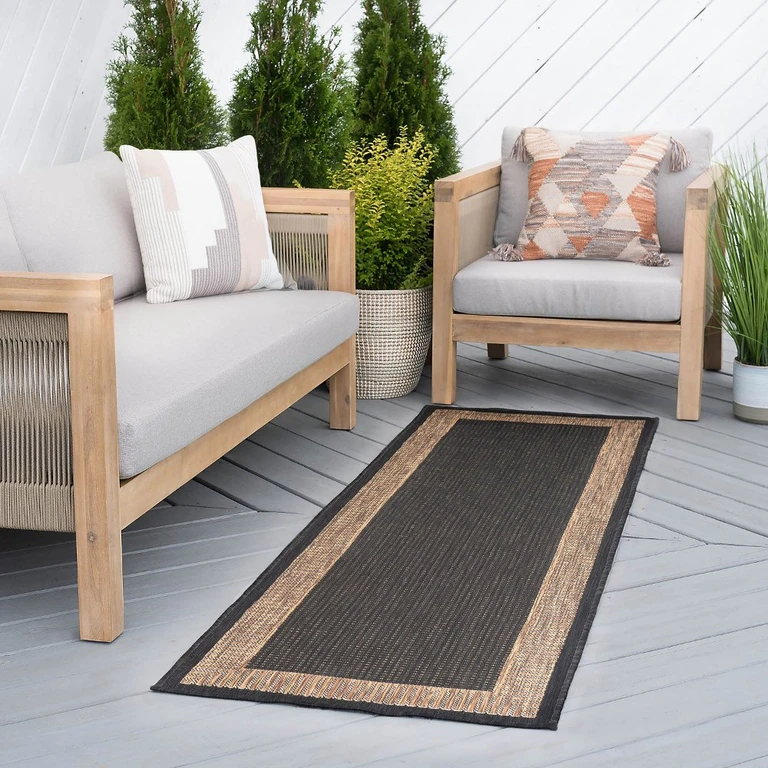 Elgin 3 x 10 Gold Indoor-Outdoor Area Rug