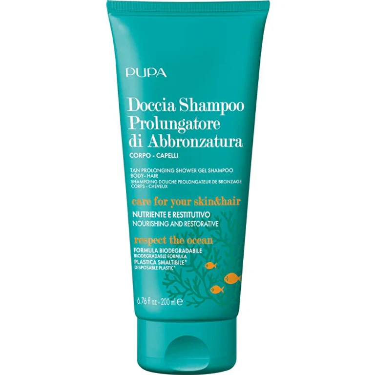 Milano After Sun Shower Gel for Body and Hair (Shower Gel Shampoo Tan Extender) 200 ml