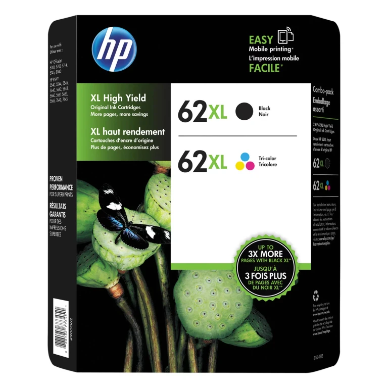 62XL High Yield Ink, Combo Pack, 2 Pack