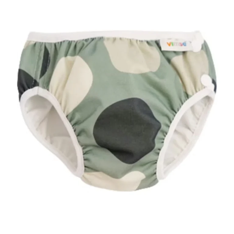 Swim Diaper-Panties Xl, Green Shapes