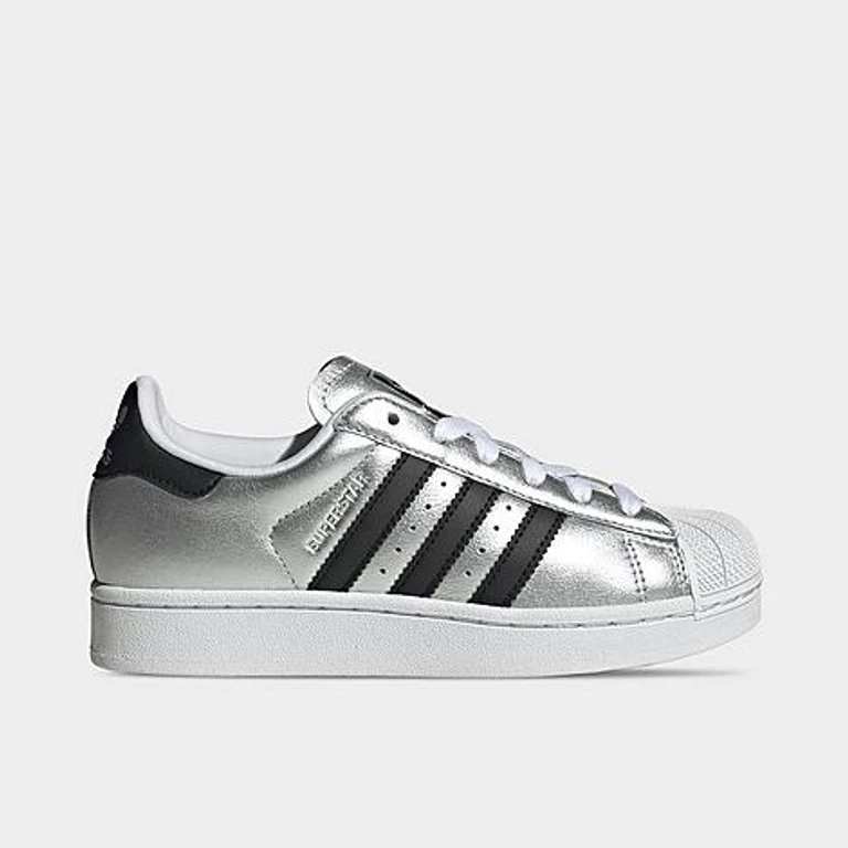 Big Kids Originals Superstar II Casual Shoes in Silver Metallic/Core Black/Silver Metallic Size: 3.5