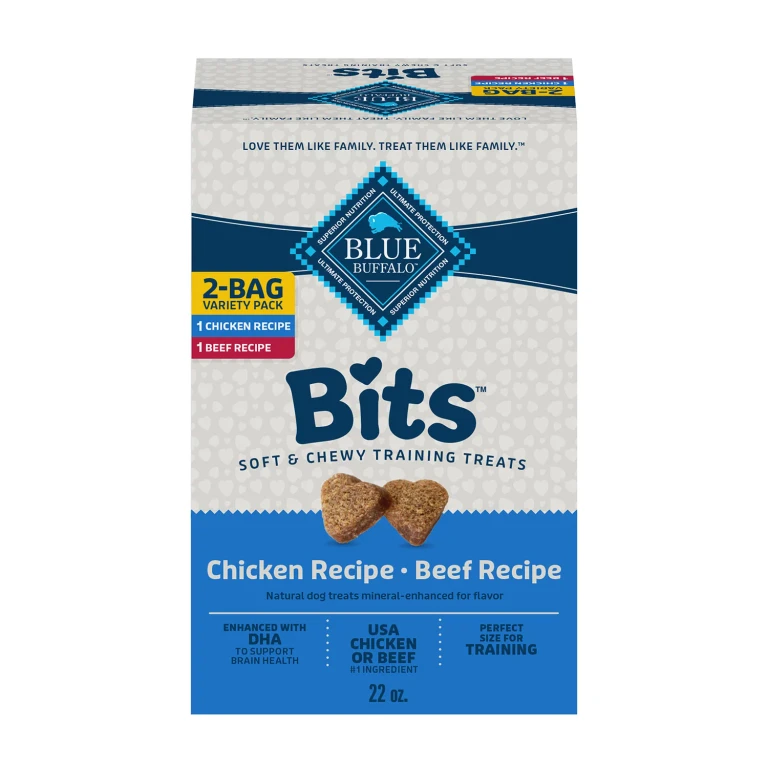Blue Bits Chicken and Beef Variety Pack, Soft-Moist Training Treats, 11 oz., 2 ct.