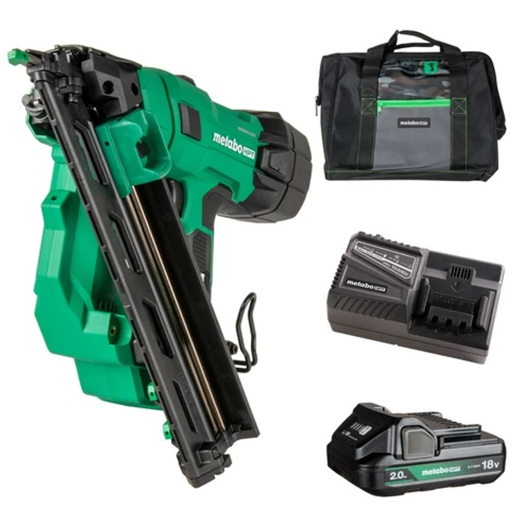 18V MultiVolt Brushless Lithium-Ion 15-Gauge Cordless Angled Finish Nailer (2 Ah)