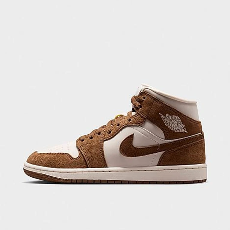 Jordan Women's Air Retro 1 Mid Casual Shoes in Light British Tan/Chalk Size: 5.0