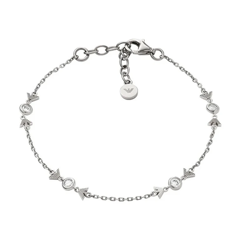 Charming Women's Silver Bracelet with Zirconia Eg3616040