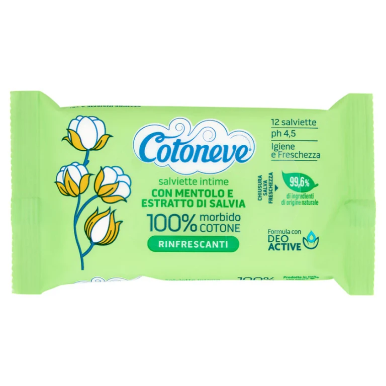 Intimate Wipes With Menthol And Sage Extract Refreshing 12 Pcs 1 unit