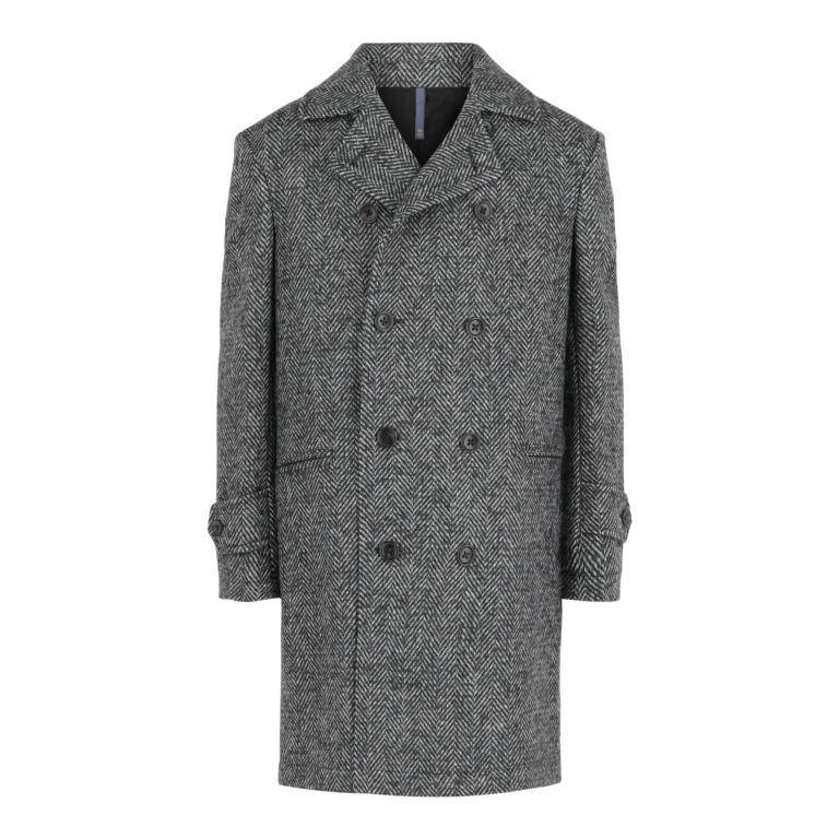 Monterdoro Herringbone Double-Breasted Coat