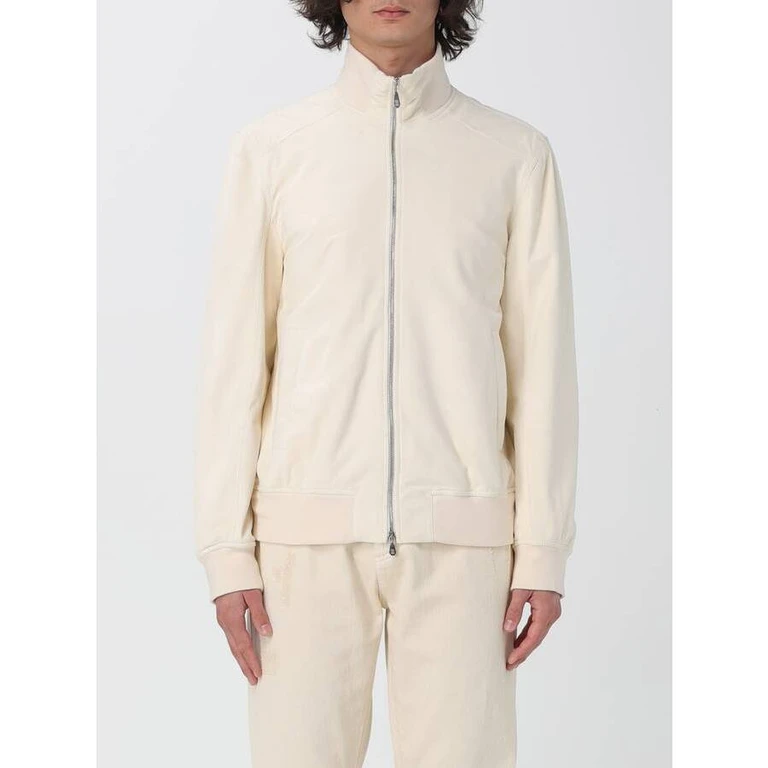 White Leather Zip Jacket