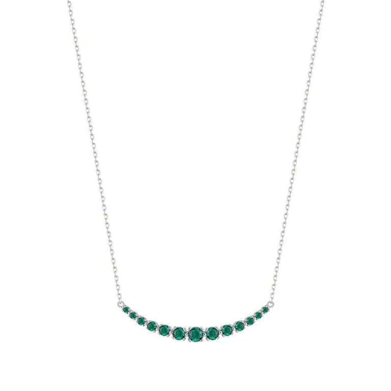 Elegante Fancy Life Green Silver Necklace Flg130